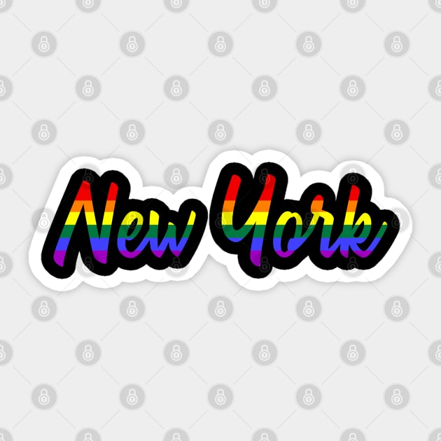 New York Gay Pride LGBT Rainbow Flag Sticker by Scar